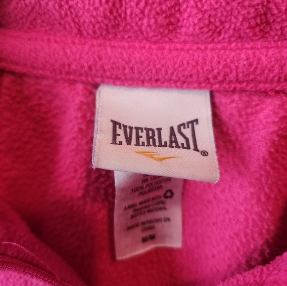 Womens Everlast pink fleece zip up~size M - Picture 2 of 5